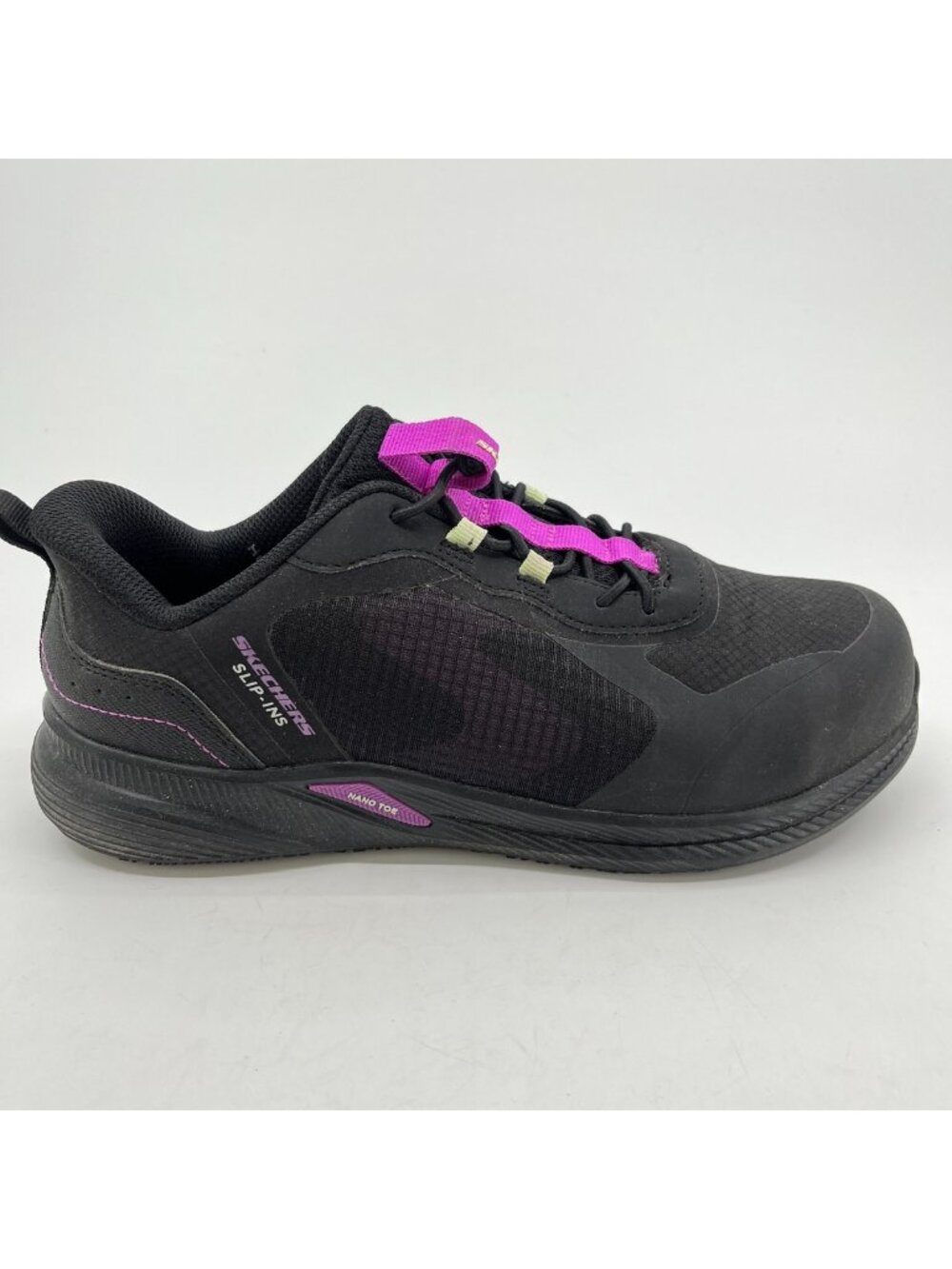 Skechers Carbix Yunia Womens Size 7.5 Black Carbon Nano Toe Safety Work Shoes